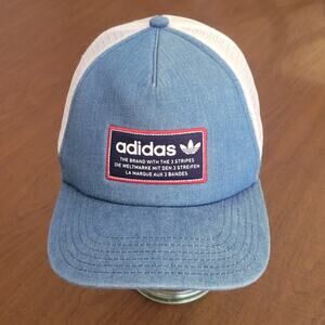Adidas Originals Trucker Snapback Cap Hat Black Adjustable With The 3 Stripes